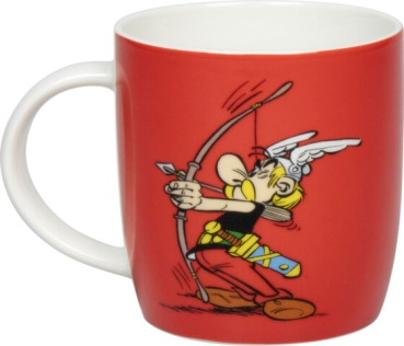 Becher/Tasse Asterix, Obelix und Idefix Bogenschießen.-Tir à l'arc von Könitz von Rechts